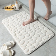 PINKHALLWAY Bath Mat Carpets Water Absorption Bathtub Bathroom Cobblestone Embossed