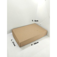 5 Pcs Kraft Donut Box 30x21x5cm Laminated 365 Gsm 12 Donuts