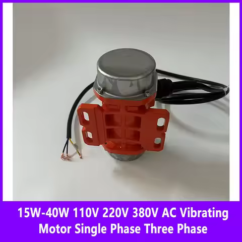 15W-40W 110V 220V 380V AC Vibrating Motor Aluminum Concrete Vibrator Single Phase Three Phase Adjust