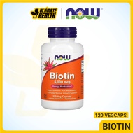 Now Foods Biotin, 5000mcg, 120 Capsules, Extra Strength, Support Amino Acid Metabolism, Dietary Supp