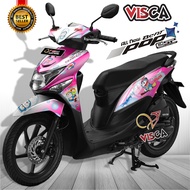 Decal Beat Pop Full Body Stiker Beat Pop Variasi Full Body Striping Beat Pop Variasi Doraemon