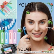 YOLANDAGOODS Mini Travel Toothbrush, with Freshening Bead Portable Prepasted Toothbrush, Travel Disp