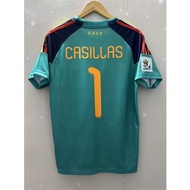 2010 Spain CASILLAS Goalkeeper Top Quality Home Retro Football Jersey Custo