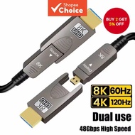 8K 60Hz Fiber Optic HDMI 2.1 Cable 48Gbps eARC for Gaming PS5 Xbox PC Monitor Display Elite