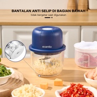 ecentio chopper mini 6 pisau 350ml kaca blender portable cope bumbu