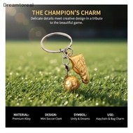 [DMT] Silver/Gold Color Soccer Shoe & Ball Keychain Zinc Alloy Football Fan Gift Sports Accessory Fo