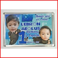 ◧ ✨ ♠ ∇ Acrylic Ref Magnet Giveaways Souvenir Birthday Christening Baptism Debut