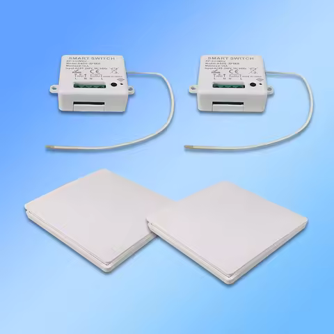 RF433Mhz Wireless Switch 1/2/3 Gang 86 Wall Panel Safety Light Switch AC 85-265V Relay Receiver For 