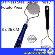 Wecareyou20 Stainless Steel Burger Press Potato Masher Penekan Burger Alat Ramly Burger Mashed Potat