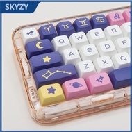 132 Keys Astrology Keycaps XDA Profile Constellation Space PBT Dye Sub Mechanical Keyboard Keycap Set