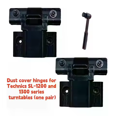 1 Pair Precision Turntable Dust Cover Hinges, Record Player Lid Replacement for Technics SL-1200 MK2