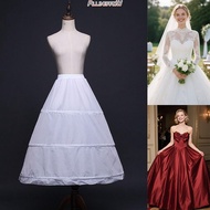 Petticoat - 3-Hoop White Under Skirt with Long Crinoline