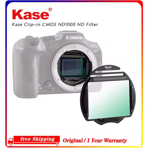 Kase Clip‑in ND1000 ND Filter 10‑Stop MC Optical Glass For Canon EOS R R3 R5 R5II R5C R6 R6II R7 R8 
