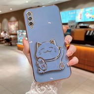 Soft Case For SAMSUNG A50 / A50S / A30S Case Plating Mewah Ring Kucing Hoki Premium Case