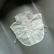 Kolar Palsu Berlipat Musim Gugur Musim Sejuk Berlipat Kolar Palsu Sweater Serbaguna Wanita Lapisan D