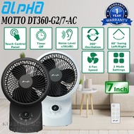 ALPHA MOTTO 7 INCH DESK FAN WITH REMOTE DT360-G2/7-AC / DT360 // WITHOUT REMOTE DT60/7-AC / DT60