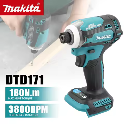 Makita DTD171 Brushless Impact Driver: Cordless Power Tools, 18V BL Motor, Rechargeable Screwdriver 