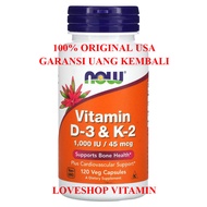 Now Foods Vitamin D3 D3 1000 2000 5000 10000 IU K2 Mk7 400IU 2000IU 5000IU 10000IU | Loveshop Vitamins