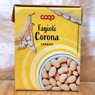 COOP [CUONA paper box 380g] CORONA BEANS IN SALT WATER [ITALIA] Fagioli Corona Lessati