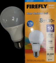 LED Bulb 12V DC 8W E27 Daylight Firefly Brand ( needs Battery to light up)