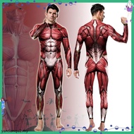 Halloween Men Women Avatar Muscle cos Stage Performance Costume Fun Costume Bodysuit Halloween Men W