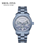 Solvil et Titus Aspira Multi-Function Quartz Gradient Blue Dial & Stainless Steel Bracelet Women Wat