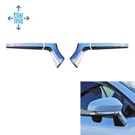 4Pcs ABS Chrome Side Rearview Mirror Strip Cover Trims Sticker for Toyota Corolla Cross 2021 2022 RHD