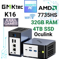 GMKtec K16 AMD Ryzen 7 7735HS Windows Mini PC 32GB DDR5 RAM 4TB SSD WiFI 6 Gaming PC Gaming Computer