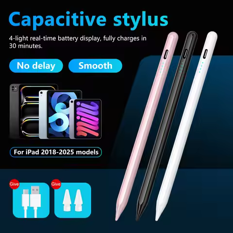 Latest stylus for iPad 2018-2025. Fast charging, palm rejection & tilt sensitivity. Compatible with 