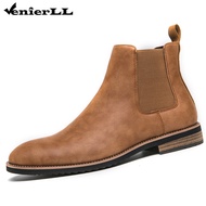 Chelsea Short Boots Chelsea Boots Men's Shoes Boots Retro British Martin Boots Dark Brown Pointed To