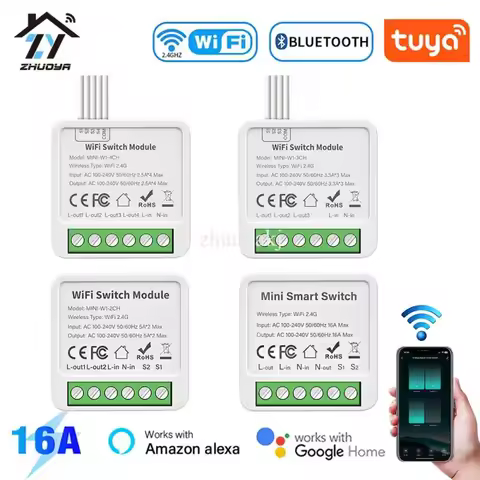 Smart Tuya WiFi Smart Switch Module 2/3/4 Gang 2-way Control Smart Home Relay Automation Breaker Wor