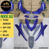 (STICKER TANAM/AIRBRUSH) RAPIDO COVER SET YAMAHA NVX V2 THAI AEROX GP-155 (29) BLUE