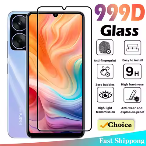 999D Tempered Glass for Xiaomi Redmi 8 8A 9 9A 9C 9T Full Cover Screen Protector Film For Redmi 10 1