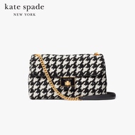 KATE SPADE NEW YORK EVELYN HOUNDSTOOTH MEDIUM CONVERTIBLE SHOULDER BAG KC997 กระเป๋าสะพายไหล่