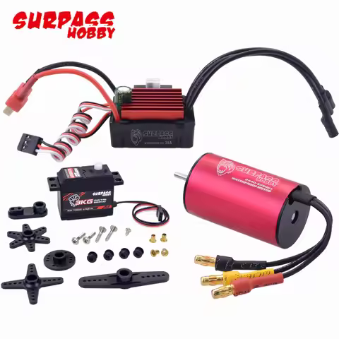 Surpass Hobby Waterproof Brushless 2440 6080KV/4600KV/4000KV Motor 35A 2-3S S0300P 3kg RC Servo For 