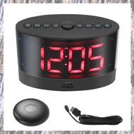 (PDGA) Extra Loud Alarm Clock with Wireless Bed ShakerVibrating Dual Alarm Clock for Heavy Sleepers 