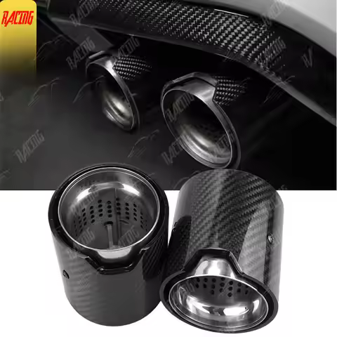 1PC Carbon Fiber Exhaust tip Auspuffspitze 93mm Outlet for BMW M2 M3 M4 M135i M235i M140i M240i M335