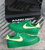 👀全新現貨AMBUSH x Nike Air Force 1 "Pine Green andCitron"低幫板鞋 男女同款 綠色