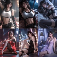 252 Miếng Dán Tifa Final Fantasy 7 Game Beauty Tuffy Sticker Cho Điện Thoại Di Động Máy Tính Màn Hìn