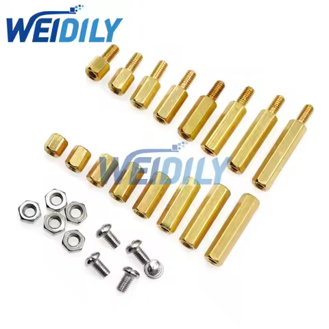 20PCS M3 Hex Screw Nut Female Male Hexagonal Brass PCB Standoffs Spacer Screw M3x5/6/8/10/12/15//18/
