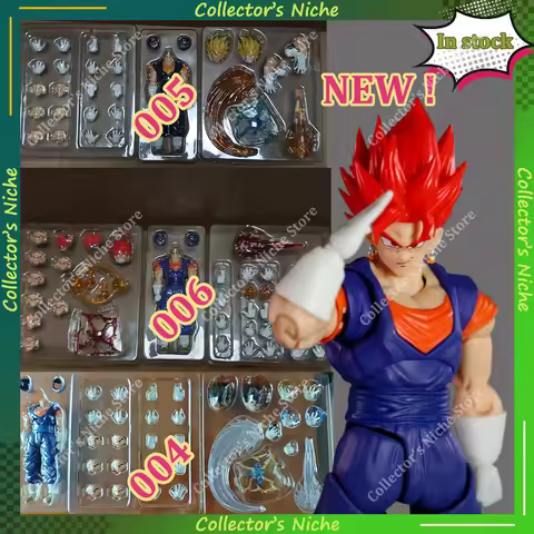 In Stock OC Toys Dragon Ball Z SHF Super Saiyan God Vegetto Vegito Anime Action Figures Figurines Mo