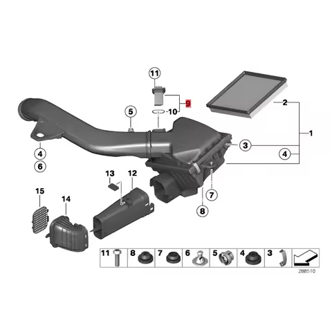 0280218279 13627612746 MAF Mass Air Flow Sensor For BMW F20 F21 F30 F35 M2 35I 335I M2 435I 2012-201