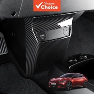 For KIA EV6 GT Line 2022-2026 Front Console Center USB Charging Port Cover Anti Kick Frame Car Inter