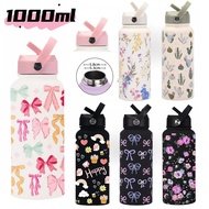 1000ML tumbler tahan sejuk Thermos Bottle  Portable Thermos Cup with Straw Tumbler Vacuum Sports Bot