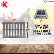 Koyomat 9'' x 15'' Heavy Duty Deluxe Drain Cover Grey Penutup Longkang