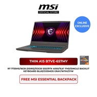 [ONLINE EXCLUSIVE] MSI THIN A15 B7VE-657MY Gaming Laptop (R7 7735HS/16GB DDR5/512GB SSD/RTX 4050/15.