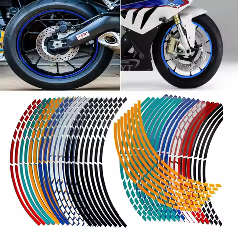 16Pcs Car rims/motorcycle rims stickers Personalized modified colorful knuckle-breaker wheel decals 