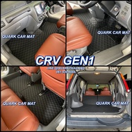 (รับประกัน2ปี+แถม3) พรม6D HONDA CRV GEN 1 XPE2ชั้น แท้ รุ่นหนา กันน้ำ - พรมรถยนต์ QUARK ฮอนด้า CR-V 