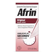 Afrin Original Maximum Strength 12 Hour Sinus Congestion Relief Pump Mist - Fast Acting Allergy Nasa