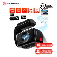 REDTIGER A4 4K Dash Cam, 2160P UHD 2.2'' Touch Screen, 5.8GHz WiFi & GPS, G-Sensor, Voice Control